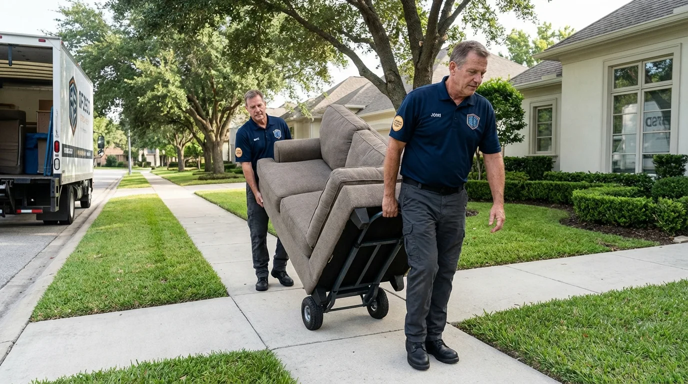 Local residential moving crew loading furniture in Louisville, TN